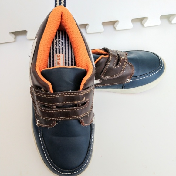 Blue Shoes & Brown Velcro Straps VGUC 12 - Picture 2 of 6